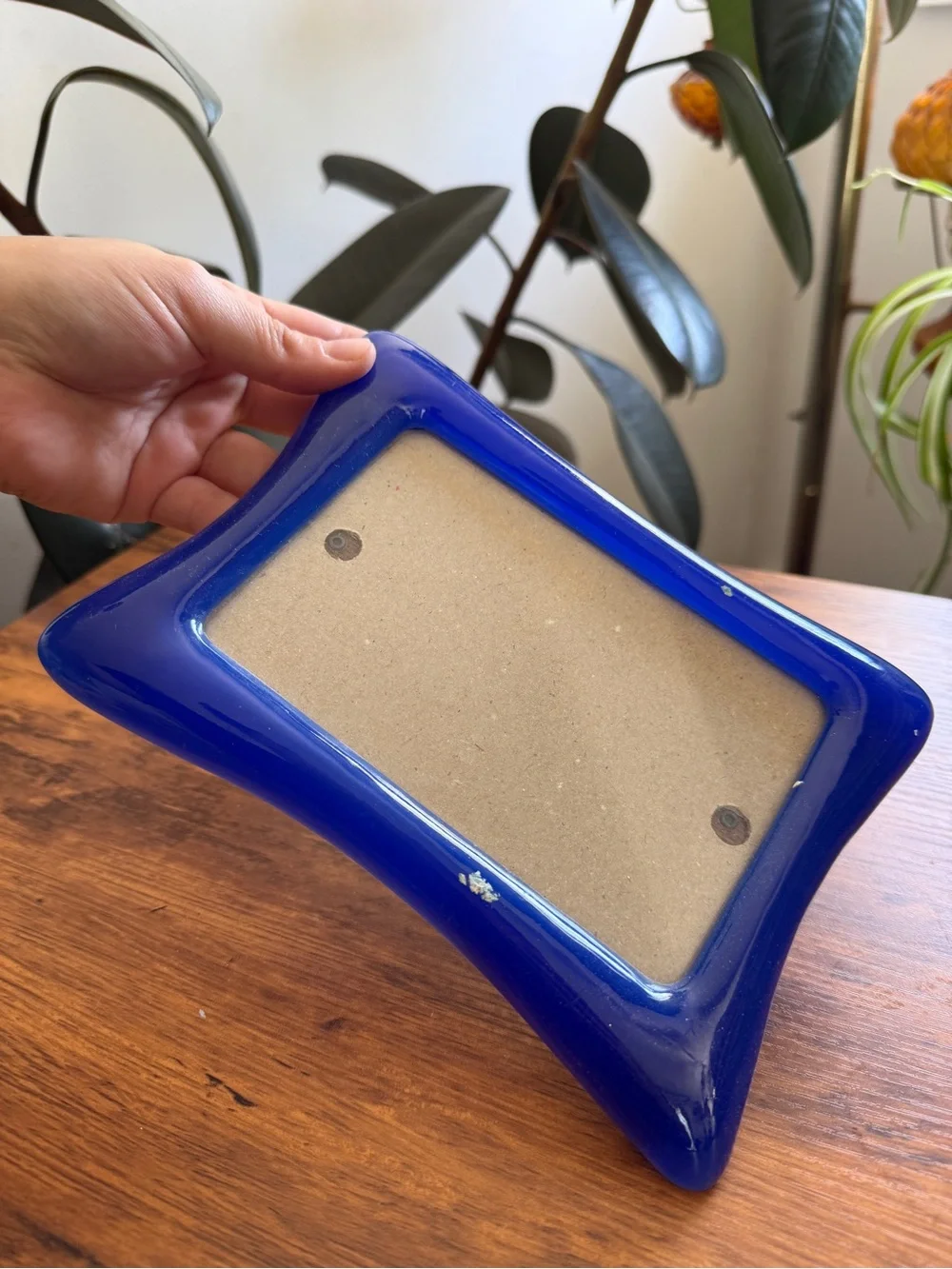Cobalt Blue Curved Photo Frame
